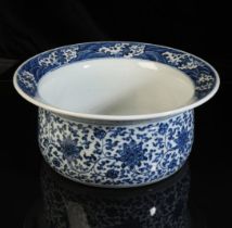 A CHINESE BLUE AND WHITE BASIN