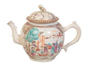 A CHINESE EXPORT PORCELAIN TEAPOT