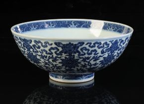 A CHINESE BLUE AND WHITE BOWL