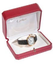 CARTIER ELLIPSE: AN 18CT GOLD WRISTWATCH