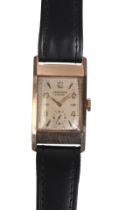 J.W.BENSON, LONDON: A GENTLEMAN'S 9CT GOLD WRISTWATCH