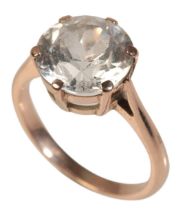 A WHITE SAPPHIRE SOLITAIRE RING