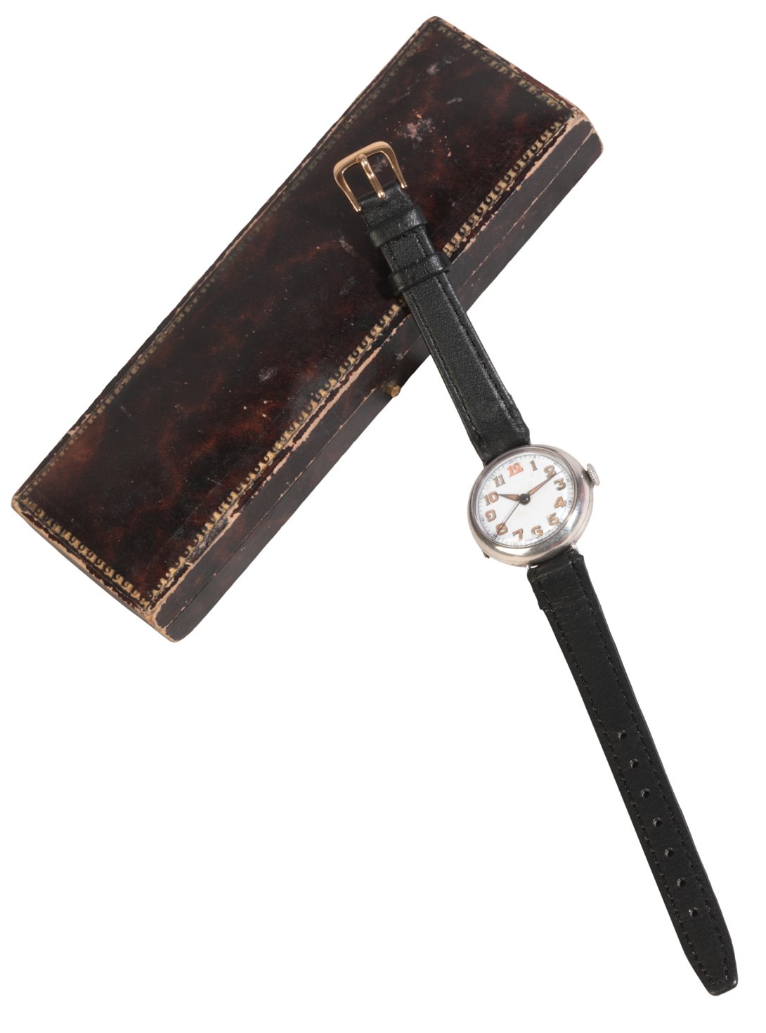 A LADY'S SILVER AIR MINISTRY WRISTWATCH