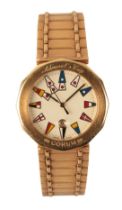 CORUM ADMIRAL'S CUP: A GENTLEMAN'S 18CT GOLD BRACELET WATCH