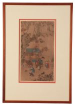 CHINESE SCHOOL, 19TH/20TH CENTURY A garden landscape