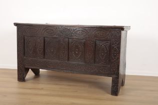 AN OAK COFFER