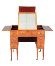 A GEORGE III SATINWOOD DRESSING TABLE