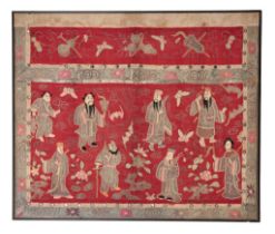 A CHINESE TEXTILE ALTAR FRAGMENT