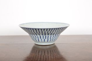 A KOREAN BLUE AND WHITE PORCELAIN BOWL