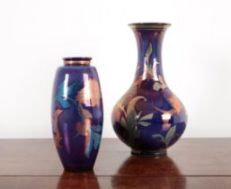 *JONATHAN CHISWELL JONES (b. 1944) FOR JCJ POTTERY: A REDUCTION FIRED LUSTRE VASE