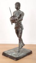 AFTER GEORGES GARDET (1863-1939) A bronze figure of a soldier