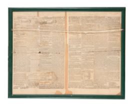 BATTLE OF THE NILE: A SHEET FROM THE TIMES, OCTOBER 3RD 1798