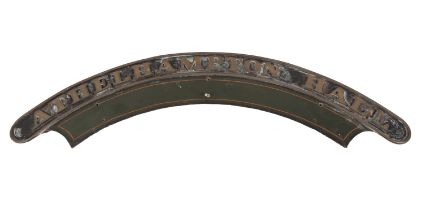 ATHELHAMPTON HALL: AN ORIGINAL LOCOMOTIVE NAMEPLATE FROM THE GWR