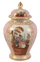 A VIENNA PORCELAIN VASE AND COVER