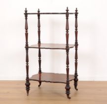 A VICTORIAN ROSEWOOD ETAGERE