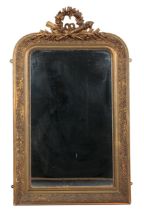 A GILTWOOD AND COMPOSITION PIER MIRROR