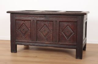 AN OAK COFFER