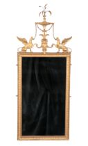 A LATE GEORGE III GILTWOOD AND CARTON PIERRE MIRROR