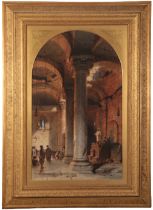 CARL HAAG (1820-1915) 'The Interior of the Golden Gateway in the Temple Area of Jerusalem'