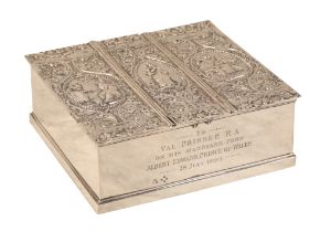 ROYAL INTEREST: A SILVER PRESENTATION BOX GIFTED FROM ALBERT EDWARD, PRINCE OF WALES