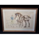 JOHN R. SKEAPING: 'MARE AND FOAL', LITHOGRAPH