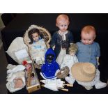 VARIOUS COMPOSITION AND PLASTIC HEAD DOLLS