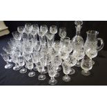 CUT GLASS PART TABLE SERVICE INCLUDING EDINBURGH CRYSTAL