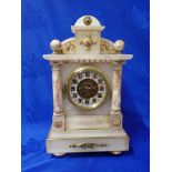 A FRENCH MARBLE MANTEL CLOCK