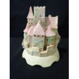 AN OLIVER K WHITING & CO BISQUE CASTLE NIGHT LIGHT