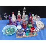 A COLLECTION OF COLOURED GLASSWARE