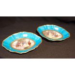A PAIR OF 19TH SEVRES PORCELAIN OVAL DISHES
