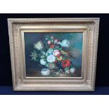 A DUTCH STYLE FLOWER PAINTING, SIGNED 'J. LOMBERG'