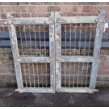 A PAIR OF WOOD AND IRON GATES