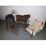 A VICTORIAN STYLE CHILD'S BABY CARRIAGE