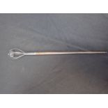 A19TH CENTURY UNMARKED WHITE METAL WHISK