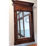 A DUTCH MARQUETRY PIER MIRROR