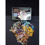 A LARGE COLLECTION OF COSTUMER JEWELLERY