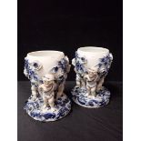 PAIR OF MEISSEN STYLE TABLE CENTRES