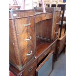 AN EDWARDIAN OAK DROP-LEAF DINING TABLE