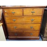 A VICTORIAN MAHOGANY CHEST OF DRAWERS