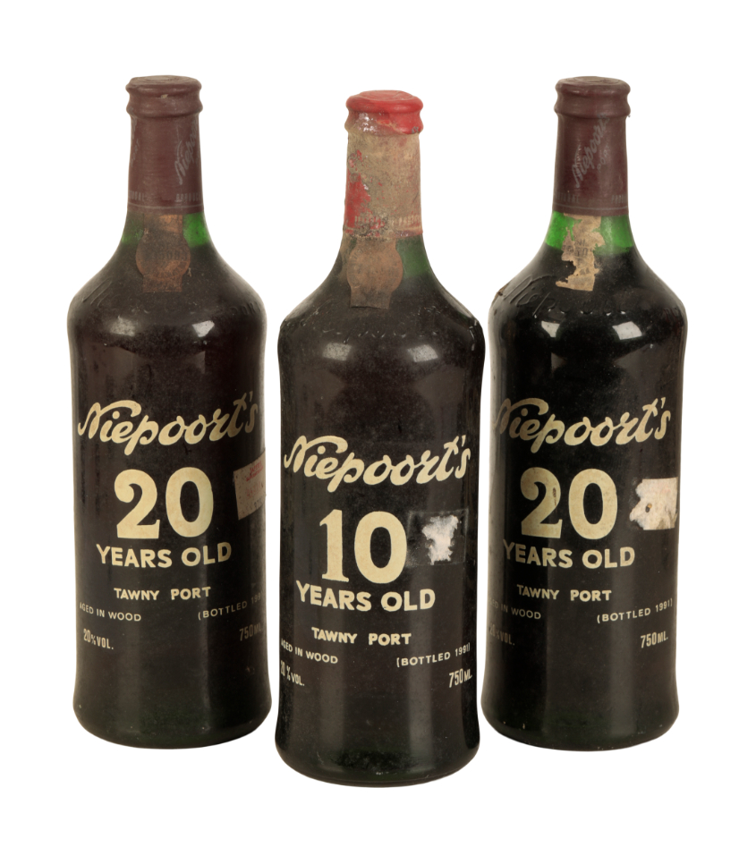 THREE BOTTLES OF NIEPOORTS VINTAGE TAWNY PORT, ALL BOTTLED IN 1991