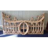 AN OAK GOTHIC TRACERY PANEL