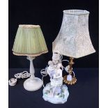 A CONTINENTAL PORCELAIN FIGURAL LAMP