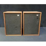 A PAIR OF WHARFEDALE TEAK CASED DENTON 2 SPEAKERS