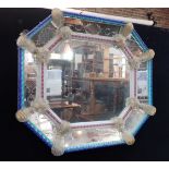 AN OCTAGONAL VENETIAN MIRROR