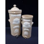 A VICTORIAN STONEWARE WATER FILTER 'PASTEUR (CHAMBERLAND)'