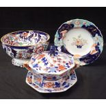 A MASONS IRONSTONE TUREEN AND STAND