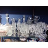 A QUANTITY OF CUT GLASS WARE