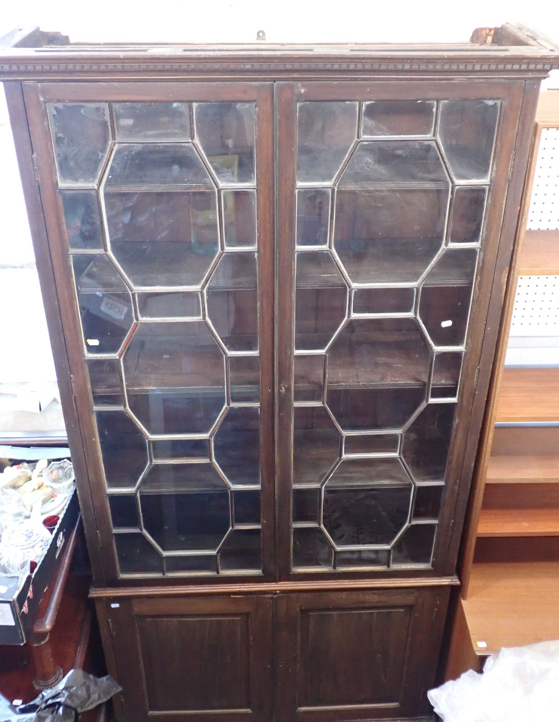 A GEORGE III STYLE MAHOGANYLIBRARY BOOKCASE