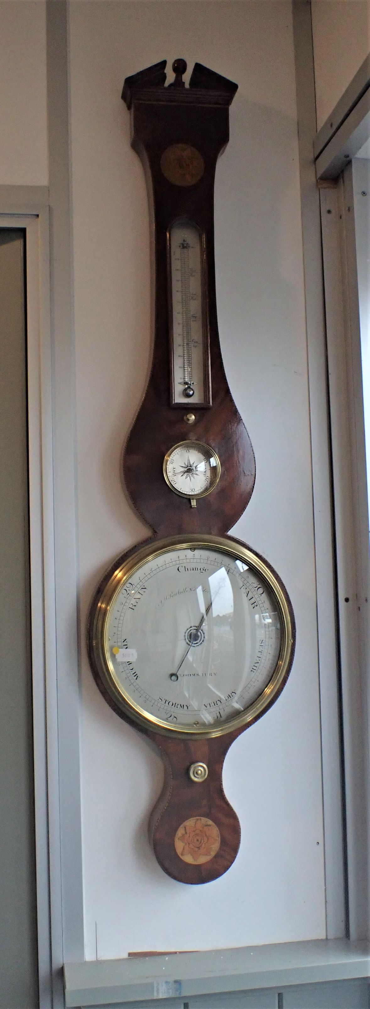 A 19TH CENTURY WHEEL BAROMETER BY J.M. RONKETTI